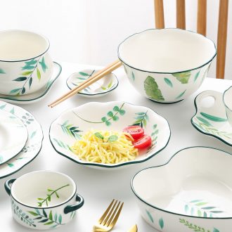 Under glaze color porcelain dish dish dish creative household ceramic bowl bowl web celebrity tableware suit asakusa for breakfast