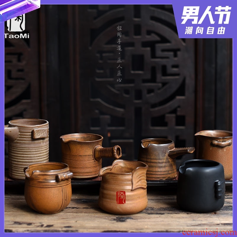 Tao fan manual clay coarse pottery archaize ceramic tea sea fair mug Taiwan Japanese undressed ore pu-erh tea ware