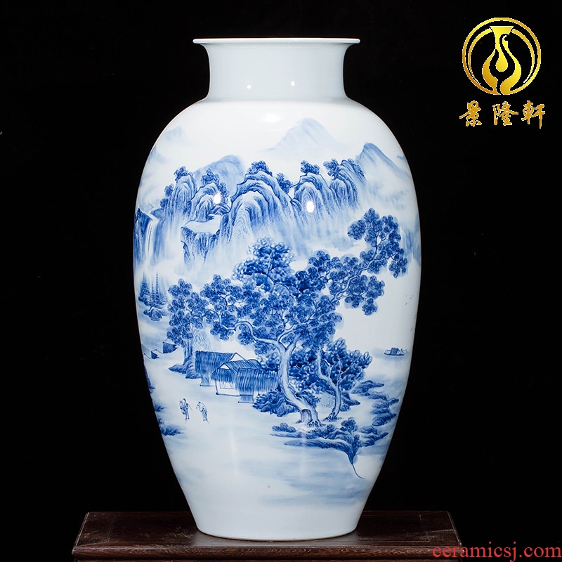 Jingdezhen ceramics hand-painted porcelain vase wine porch home wine ark adornment sitting room TV ark furnishing articles