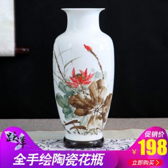 Chinese jingdezhen hand-painted ceramics vase furnishing articles dried flower arranging flowers home sitting room adornment handmade crafts