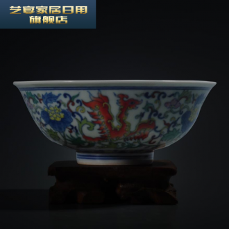 8 ZCT colorful bowl of soup bowl bowl jingdezhen handmade antique hand-painted process household ceramics tableware arts and crafts
