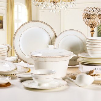 Jingdezhen ceramic tableware suit northern dishes suit household dish bowl combination dishes ceramic bowl chopsticks