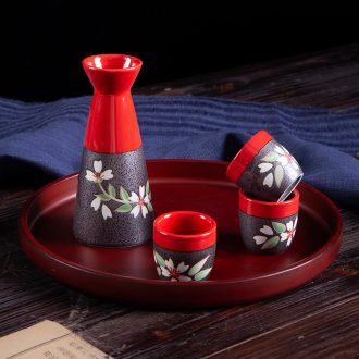 , japanese-style wine suit jingdezhen wine wine drinking rice wine liquor suit the cherry blossom gift boxes gifts