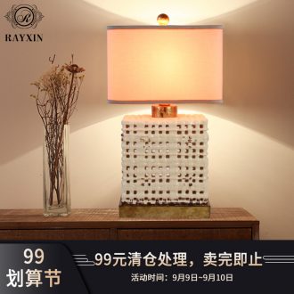 American ceramic desk lamp lamp of bedroom the head of a bed contracted and contemporary creative adjustable light retro fashion example room sitting room lights