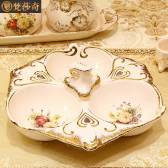 Vatican Sally's Chinese New Year Spring Festival with ceramic candy dishes dry fruit tray European creative points, snack plate melon seed plate is placed