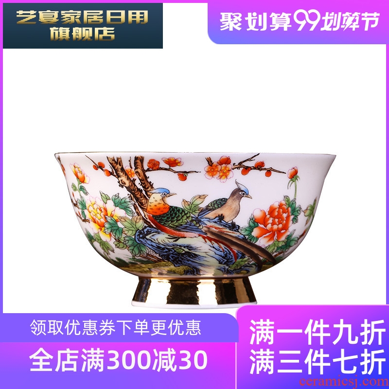 3 ql jingdezhen manual paint rice bowls plans ceramic bowl dishes foot rainbow noodle bowl soup bowl gift set bowl