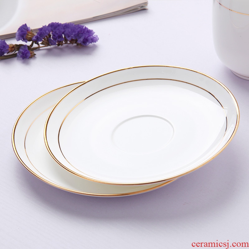 Bone porcelain saucer jingdezhen porcelain ceramic round phnom penh office cup insulation mat white cup