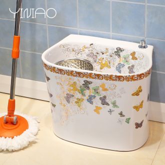 Million birds balcony art contracted to wash the mop pool mop pool mop basin bathroom large ceramic mop pool