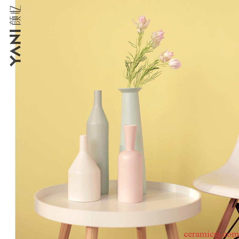YANI yan yi Nordic ceramic vases, tea table, table ark place art morandi vases, flower art
