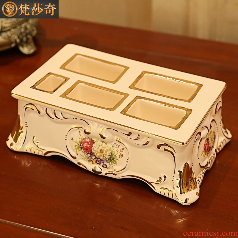 2018 new luxury remote receive a box of European ideas sitting room tea table of household ceramics desktop receive frame