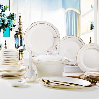 Nordic bone bowls phnom penh dish suit household light luxury jingdezhen tableware creative contracted Europe type housewarming gift