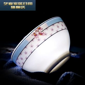3 new PLT jingdezhen Chinese six dishes suit household to eat bone porcelain tableware ceramic bowl chopsticks rice bowl