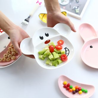 Baby meal plate non-toxic ceramic lovely home fruit bowl breakfast creative cartoon plate 0