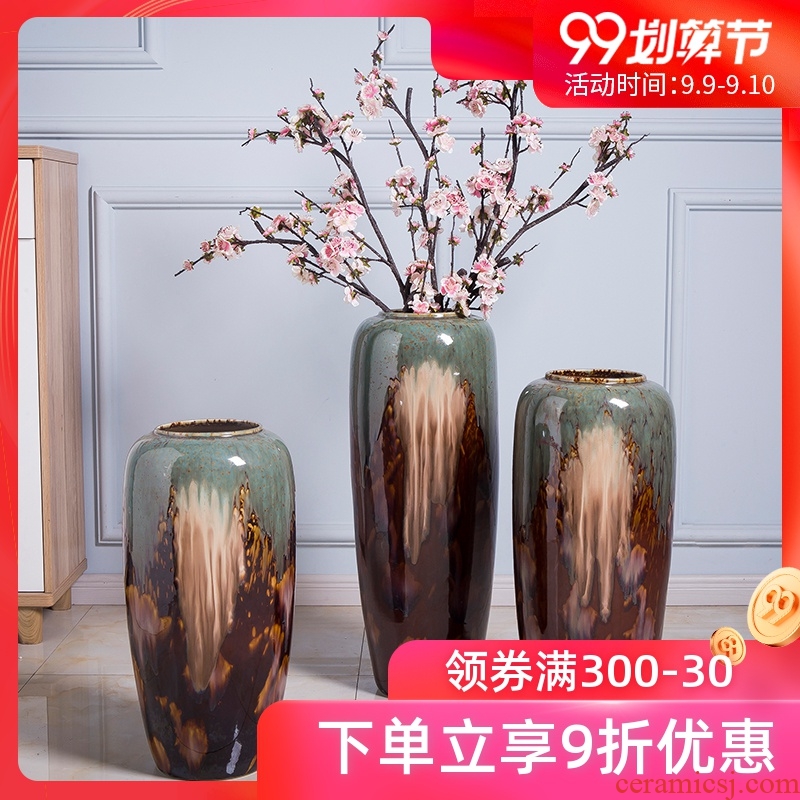 Jingdezhen vase landing new home decoration company furnishing articles European contracted sitting room flower arranging ceramic vase decoration