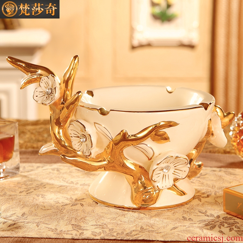 Vatican Sally's new European ceramic ashtray creative personality household large sitting room tea table ashtray decorative furnishing articles