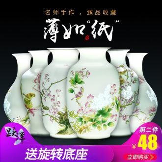 Creative thin foetus and exquisite porcelain jingdezhen ceramics vase furnishing articles sitting room flower arranging manual hand-painted Chinese style decoration