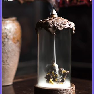 Tao fan trill in same back censer creative home furnishing articles wu empty glass to watch the risk return ceramic aroma