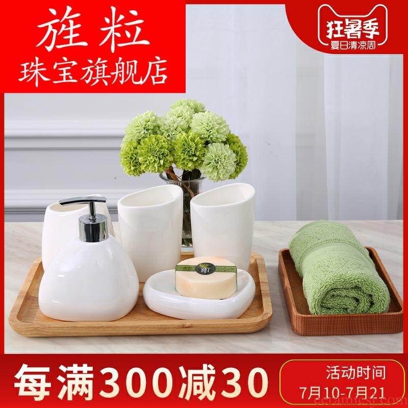 Ce bathroom sanitary ware suit wash gargle suite Nordic contracted furnishing articles American toilet ceramics bathing necessity five pieces