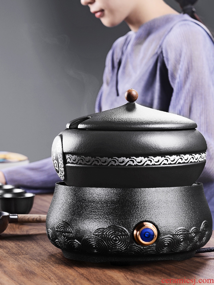 It still fang boiling tea ware ceramic electro-thermal TaoLu tea stove black pottery tea suit household black tea warm the teapot