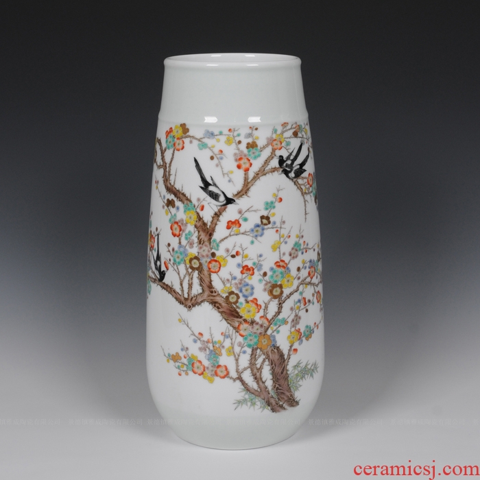 Mesa of jingdezhen ceramic vase household act the role ofing is tasted famous masterpieces hand-painted vases Zhang Bingxiang magpie vase