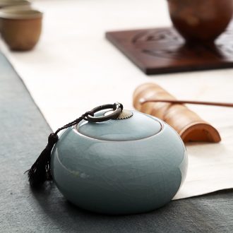 Hong bo acura fambe caddy ceramic jar airtight storage tank boutique tea pot of heaven and earth