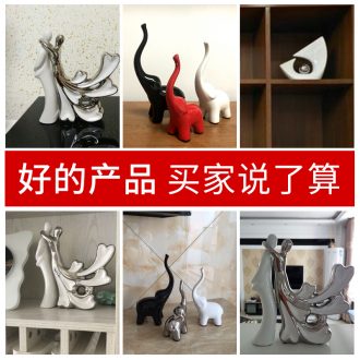 European ceramics elephant furnishing articles a family of three creative jingdezhen contracted and contemporary household act the role ofing is tasted small arts and crafts
