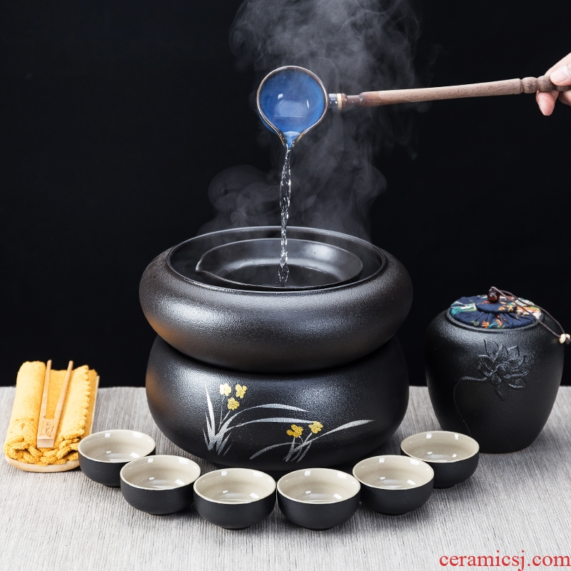 Qin Yi boiled tea ware ceramic boiling kettle black tea pu 'er tea stove home points to restore ancient ways the tea, the electric TaoLu suits