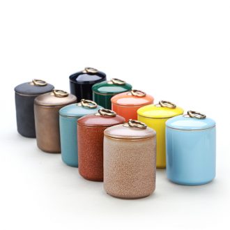 Hong bo acura sealed ceramic tea caddy box travel warehouse storage tank pu 'er tea pot receives little POTS