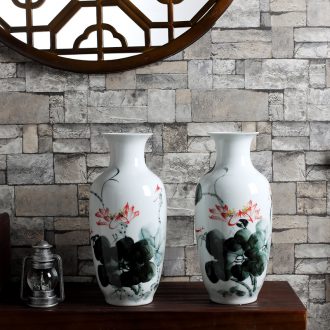 Jingdezhen ceramics by hand the glass vase furnishing articles dried flower arranging flowers sitting room lucky bamboo home home decorations