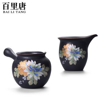 In tang dynasty ceramic kung fu tea set parts Japanese variable lie prone HuaFen fair mug of tea tea sea side to deliver cup