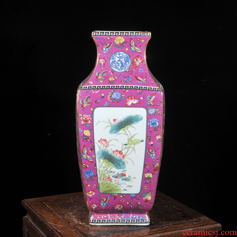 Emperor Po already jingdezhen ceramic antique vase of flowers and birds kiln furnishing articles housewarming flower arranging European crafts sitting room