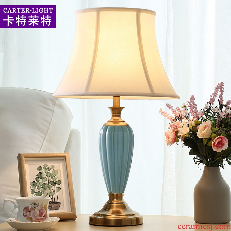 American ceramic desk lamp lamp of bedroom the head of a bed sweet romance modern marriage room sitting room study ideas