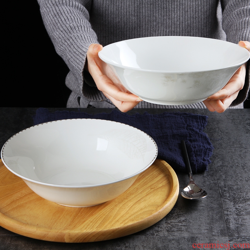 Bowl of 9 "Chinese style household jingdezhen ceramics contracted jobs rainbow noodle bowl ceramic bone China tableware hot 9 scoop soup bowl