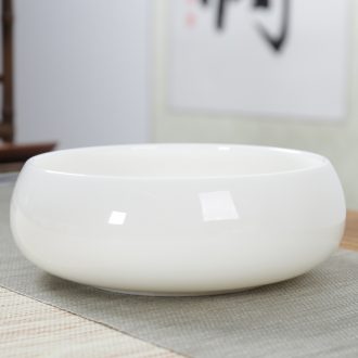 Thyme tang white porcelain kung fu tea tea wash wash dehua ceramic tea parts household cup