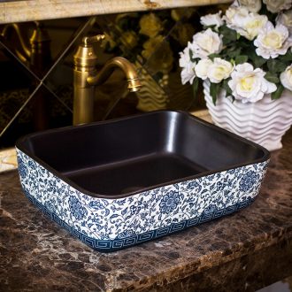 Square ceramic art stage basin lavatory basin toilet lavabo restoring ancient ways American household contracted basin