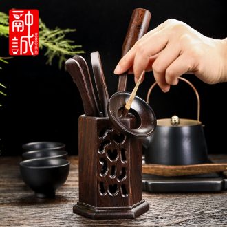 Melts if ebony kung fu tea tea six gentleman's suit ceramics fittings solid wood 6 gentleman tea tray furnishing articles
