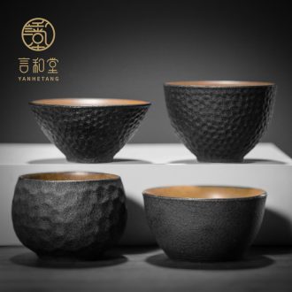 And hall hammer eye grain sample tea cup thick ceramic tea cup ceramic big cup of kung fu tea set hat cup restoring ancient ways