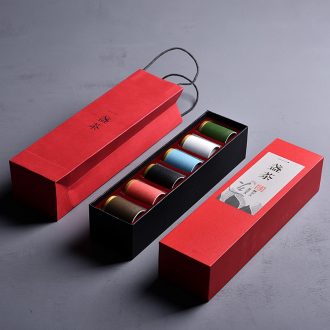 Hong bo acura celadon mini caddy convenient save small POTS ceramic POTS sealed the tea gift box