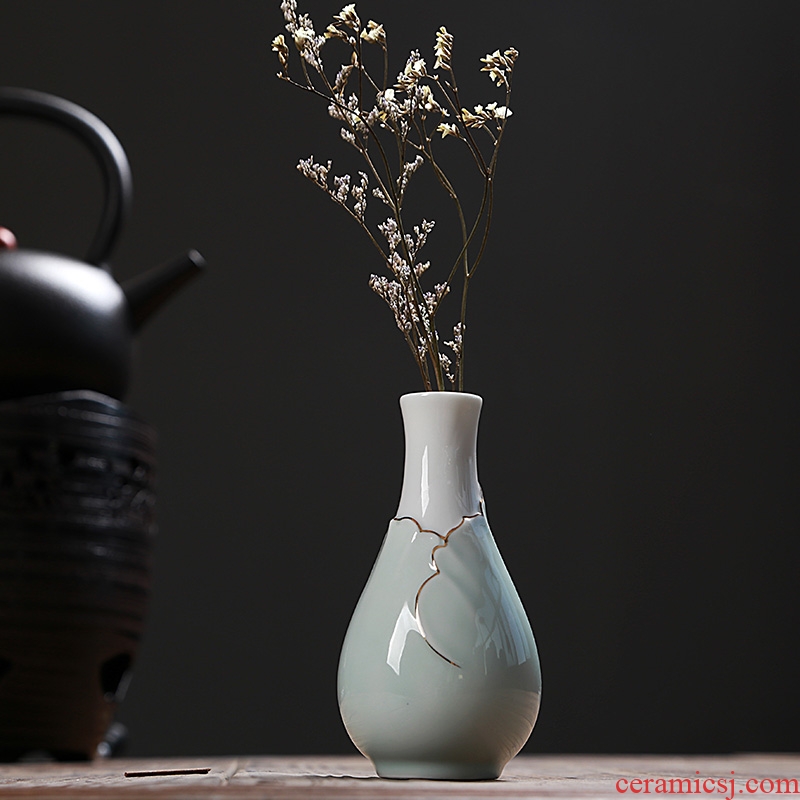 East west tea pot of flower gardening mesa device floret bottle ikebana art ceramics kiln celadon hand-painted flowers