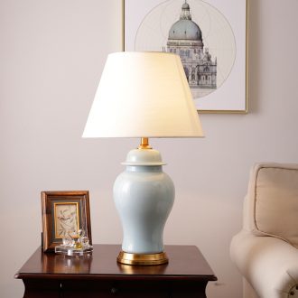 American ceramic desk lamp simple modern adjustable light warm luxurious sitting room study hotel rooms bedroom berth lamp