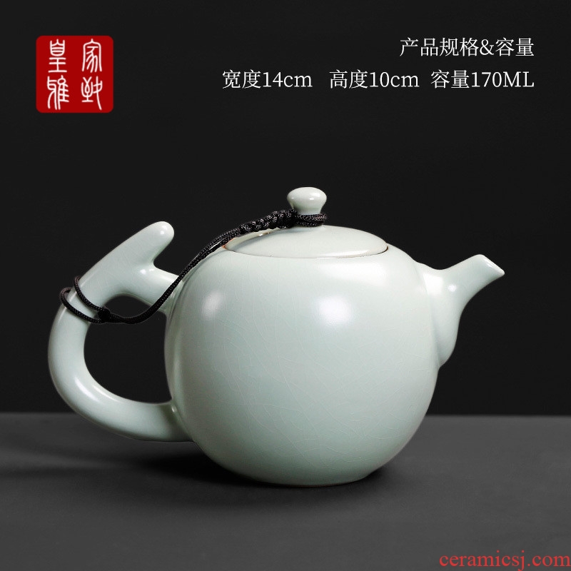Royal refined your kiln ceramic teapot single pot on kung fu tea set household ice crack filtering contracted tea