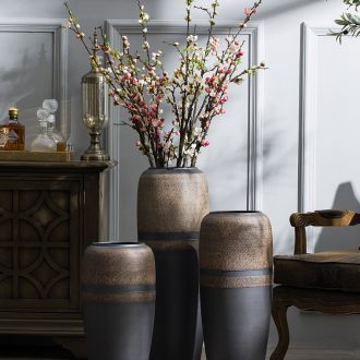 European furnishing articles vase household ceramic wine sitting room of large vase creative China large Roman column planter - 576815653869