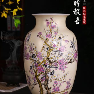 Jingdezhen ceramics hand - made of blue and white landscape 1 meter of large vases, large home sitting room adornment is placed - 42155239218
