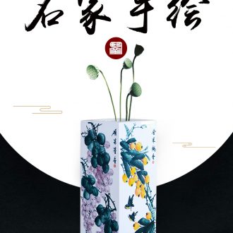 Jingdezhen ceramic vase large landing hand - made jiangnan spring quiver hotel flower arrangement sitting room adornment furnishing articles - 559951106478