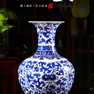 Better sealed up with jingdezhen ceramic antique nine big vase pastel peach tree furnishing articles rich ancient frame decoration - 558600363876