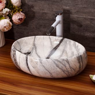Ceramic art stage basin Europe type restoring ancient ways lavatory basin sink marble bathroom small household size