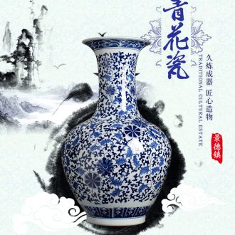Jingdezhen ceramics of large vase large European colored enamel porcelain flower arrangement sitting room adornment is placed - 581872715695