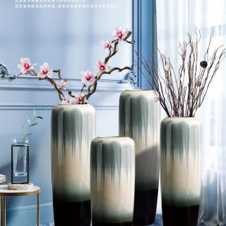 Jingdezhen blue and white ceramics guest - the greeting pine hotel opening arranging flowers potted sitting room adornment is placed large vase - 596607392113