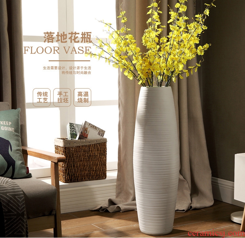 European ceramic vase of large sitting room large I and contracted dry flower, flower POTS villa decorations furnishing articles - 566338693827