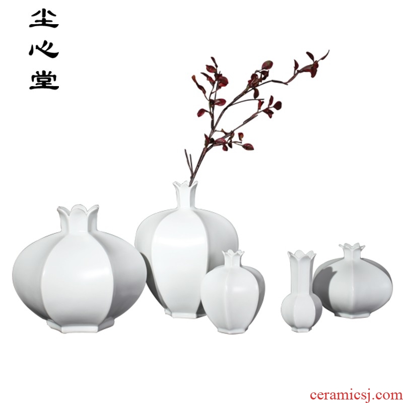 Dust heart pomegranate flower creative ceramic vase furnishing articles flower arranging soft outfit sitting room adornment flowers
